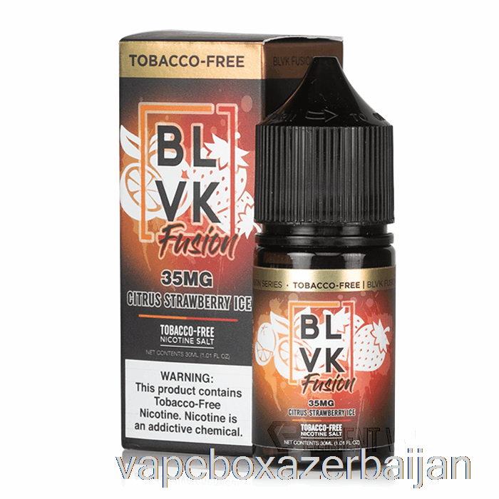 E-Juice Vape Citrus Strawberry Ice - BLVK Fusion Salts - 30mL 50mg